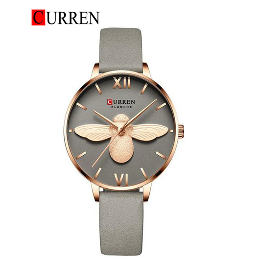 CURREN Original Brand Leather Straps Wrist Watch For Women With Brand (Box & Bag)-9061